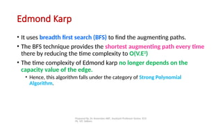 Flow Networks, Networks with multiple sources and sinks, Floyd-Warshall ...