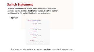 Type Conversion Logical Data and Operators Conditional statements Loops ...