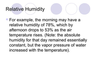 Module 2 air and humidity intro | PPT | Weather | Science