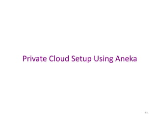 43
Private Cloud Setup Using Aneka
 