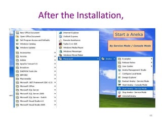 48
After the Installation,
Start a Aneka
By Service Mode / Console Mode
 