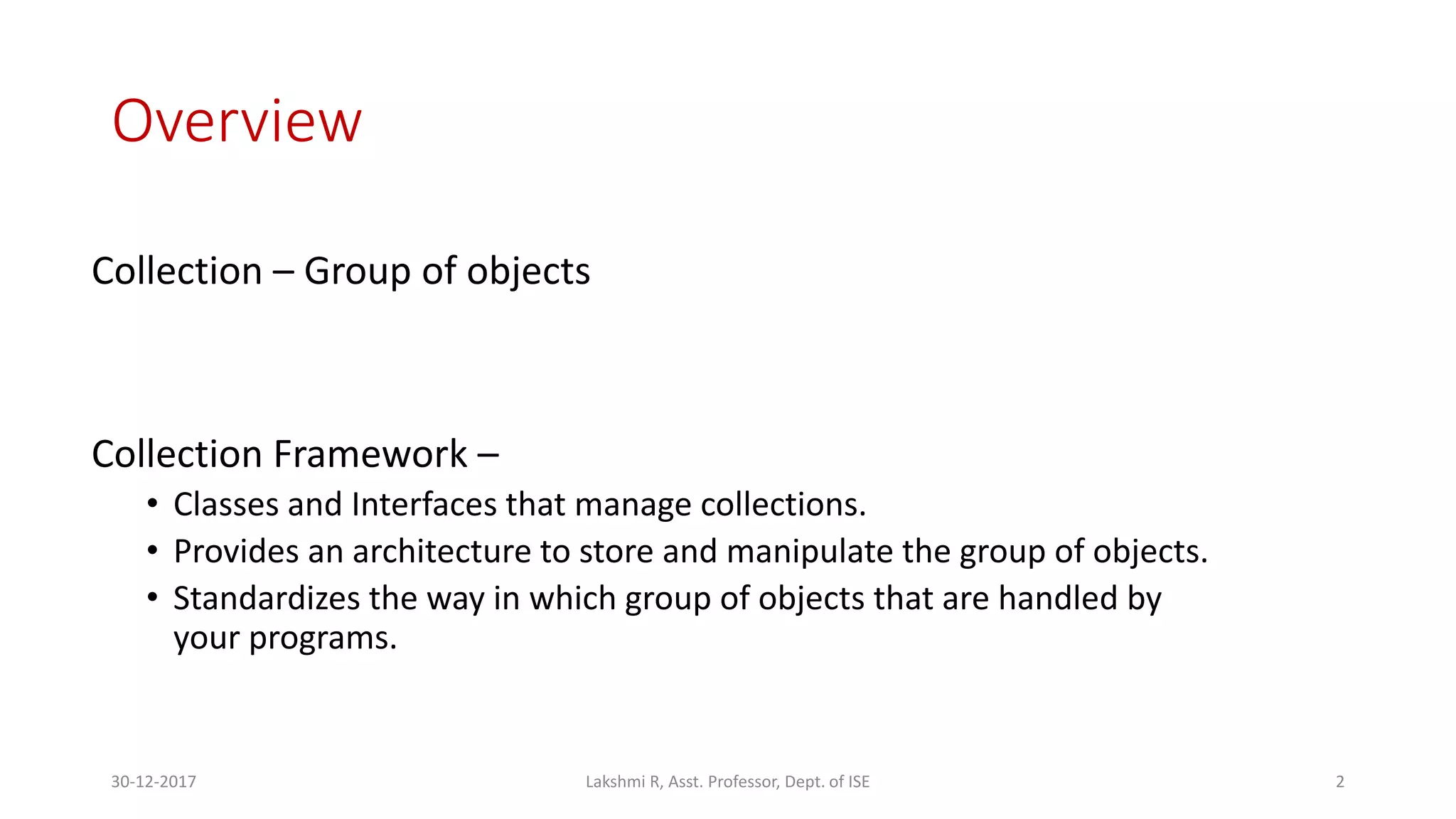 Java Collection Framework | PPT