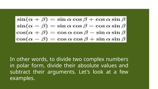 Module 2 - Complex Analysis (Operations on Complex Numbers) | PPTX