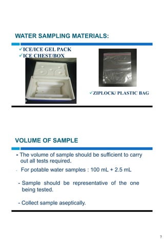 Water Sample Collection Document Module 2 - Drinking Water Collection for Microbiological Parameters ...