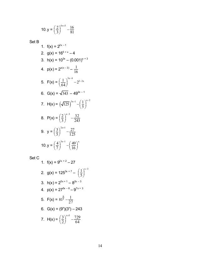 Module 2 Exponential Functions