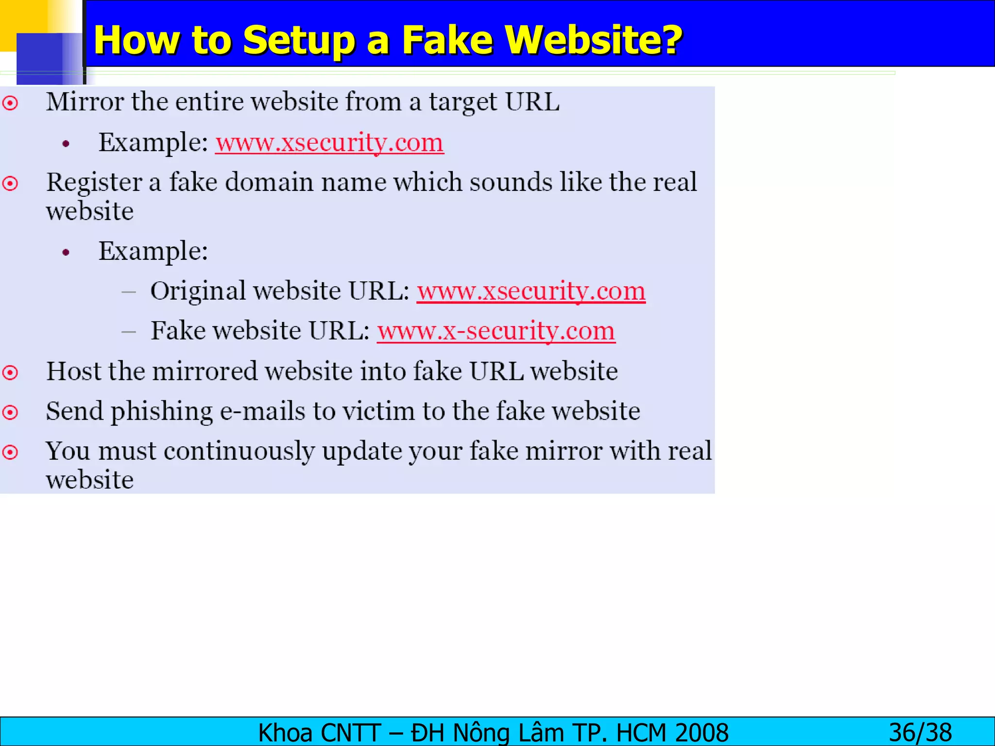 How to Setup a Fake Website? 