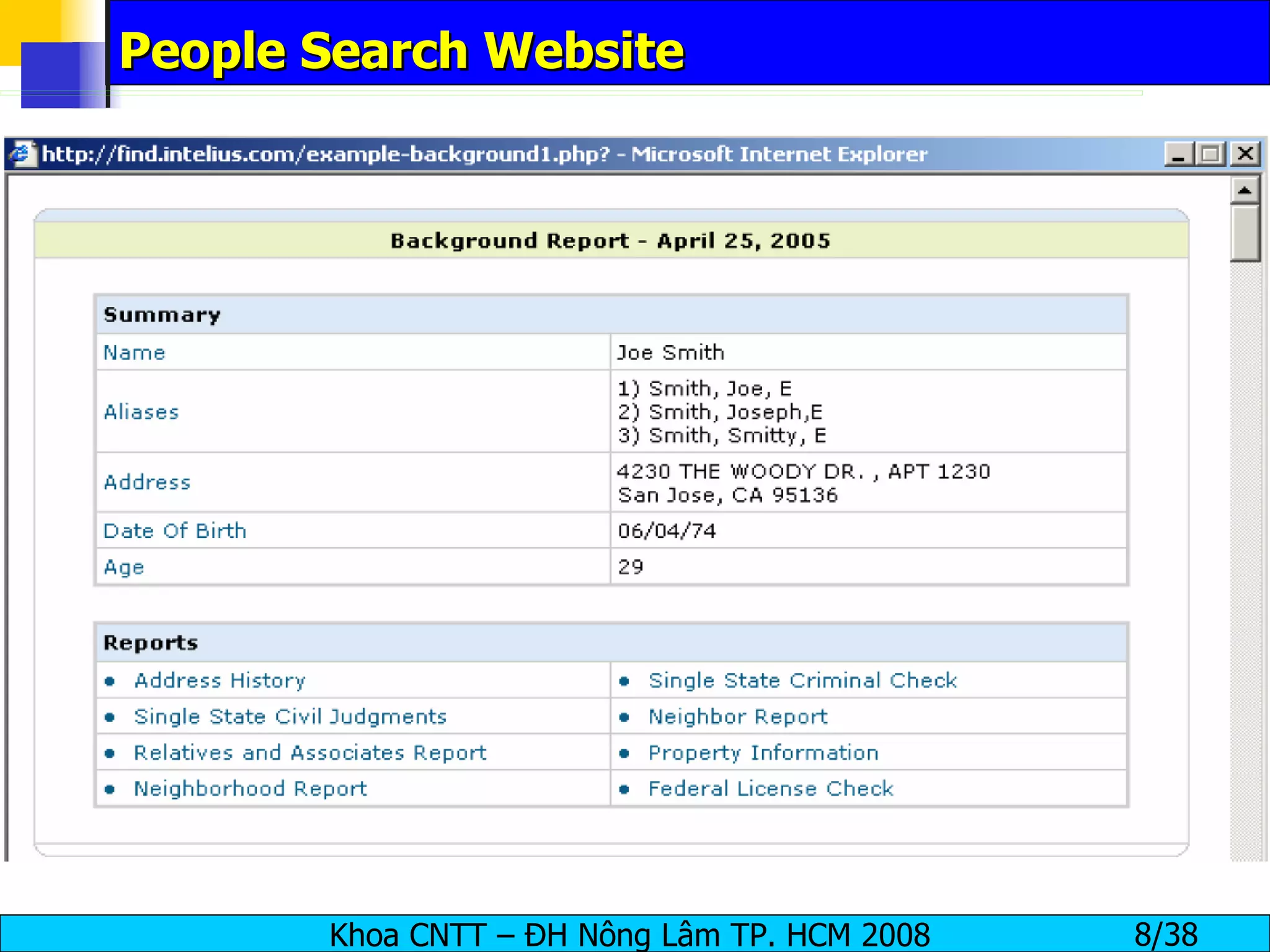 People Search Website 