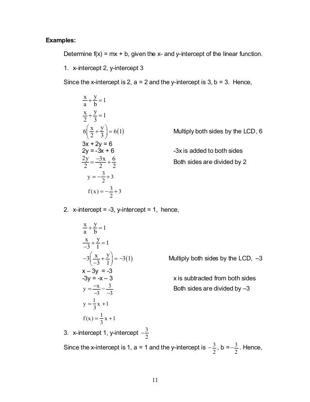 Module 2 Linear Functions