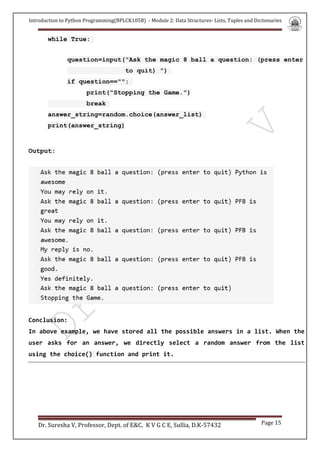 Module 2-Lists,Tuple and Dictionary Final by Dr.SV (1).pdf