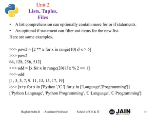 Module 2 - Lists, Tuples, Files.pptx