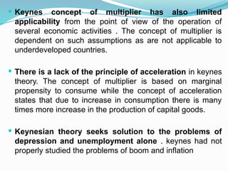 Marginal Acceleration keynesian theory of employment and macro econoomics | PPT