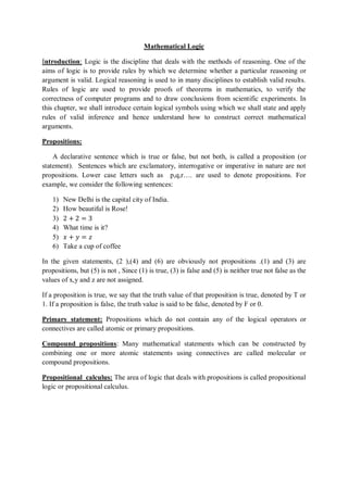 Comprehensive Introduction to Mathematical Logic and Propositional ...