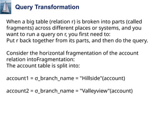 Advanced Query Optimization Techniques in Database Systems | PPTX