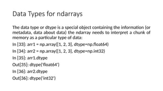 Module 2-Numpy basics Foundation of Data science.pptx