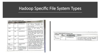 Hadoop Specific File System Types
 