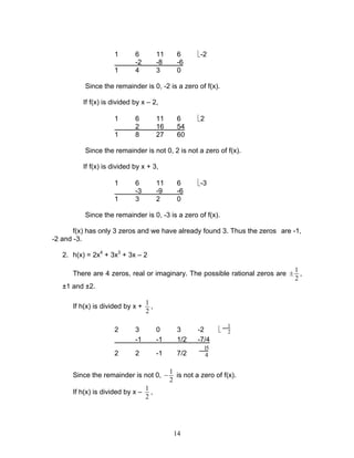 Module 2 polynomial functions | PDF