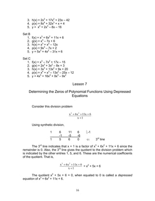 Module 2 polynomial functions | PDF