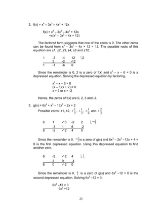 Module 2 polynomial functions | PDF