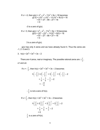 Module 2 polynomial functions | PDF