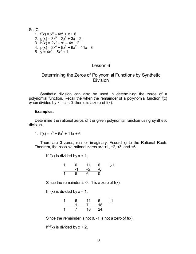 Module 2 Polynomial Functions Module 2 Polynomial Functions