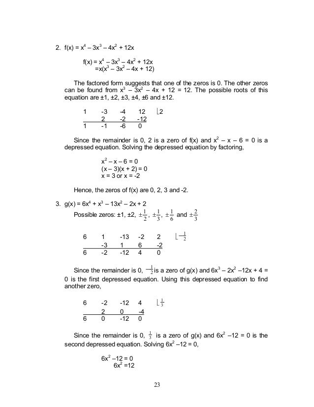 Module 2 Polynomial Functions Module 2 Polynomial Functions