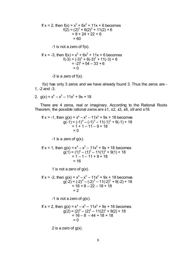 Module 2 Polynomial Functions Module 2 Polynomial Functions