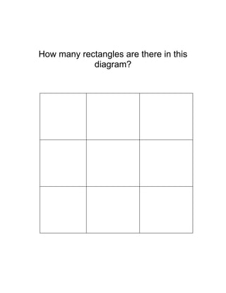 How many rectangles are there in this
diagram?
 