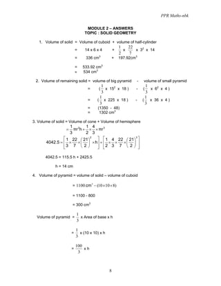 Module 2 Solid Geometry | PDF
