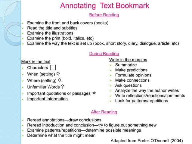 Annotating Text A Powerful Reading Tool Ppt Annotating Text A Powerful Reading Tool Ppt