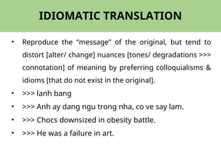 Translation is the replacement of textual material in one language by ...