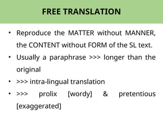 To Reproduce Text Translation is the replacement of textual material in one language by ...