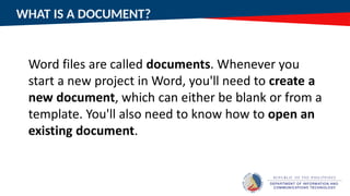 WHAT IS A DOCUMENT?
 