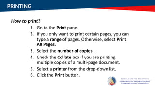 PRINTING
How to print?
 