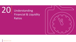 Understanding
Financial & Liquidity
Ratios
20
 
