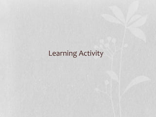 Learning Activity 