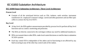 IEC 61850 Substation Architecture
 