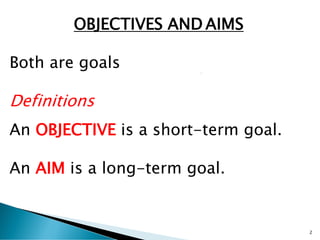 MODULE 2_AIMS AND OBJECTIVES.pdf communication | PDF