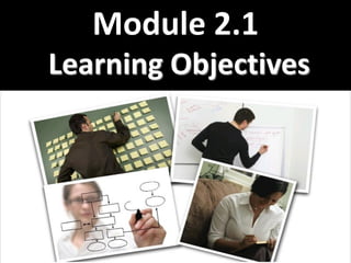 a. Physical Environment - Infrastructure
b. Emotional Environment - Mood
1st ModuleModule 2.1
Learning Objectives
 