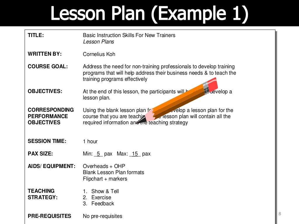 Module 2a lesson plan basic instructional skills