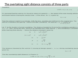 The overtaking sight distance consists of three parts
 
