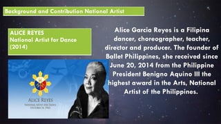 Alice Reyes 2014 Module 2 Cpar national artist of the philippines | PPTX