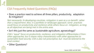 Module 2: Climate actions in agriculture and priority setting for investments