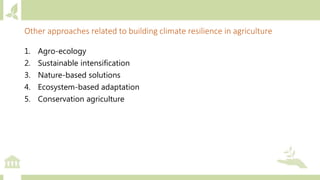Module 2: Climate actions in agriculture and priority setting for investments