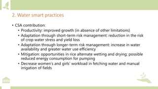 Module 2: Climate actions in agriculture and priority setting for investments