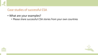 Module 2: Climate actions in agriculture and priority setting for investments