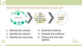 Module 2: Climate actions in agriculture and priority setting for investments