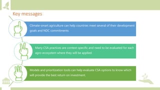 Module 2: Climate actions in agriculture and priority setting for investments