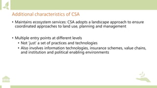 Module 2: Climate actions in agriculture and priority setting for investments