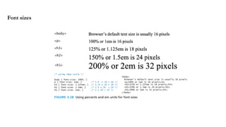Font sizes
 