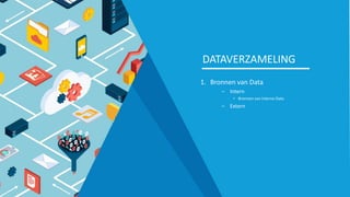 1. Bronnen van Data
– Intern
• Bronnen van Interne Data
– Extern
DATAVERZAMELING
 
